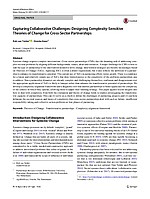 Capturing Collaborative Challenges: Designing Complexity-Sensitive Theories of Change for Cross-Sector Partnerships cover