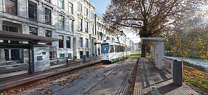 A tram in Rotterdam