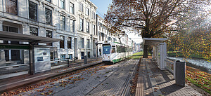 A tram in Rotterdam