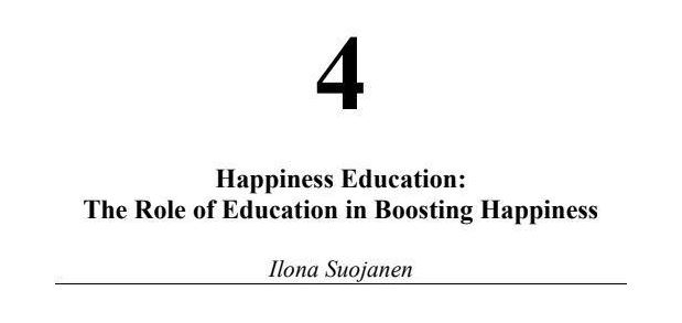 Happiness Education