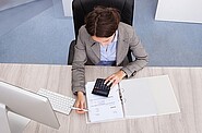 Woman at office desk