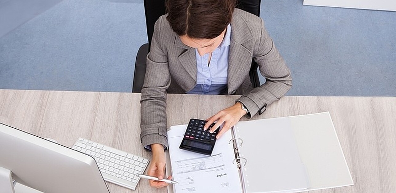 Woman at office desk