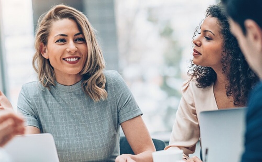 Women talking in group