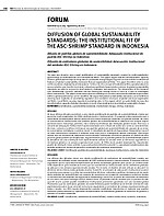 Diffusion of global sustainability standards: The institutional fit of the ASC-shrimp standard in Indonesia cover