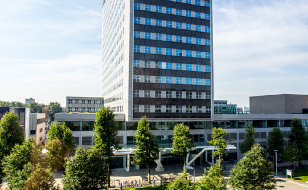 Campus building in summer