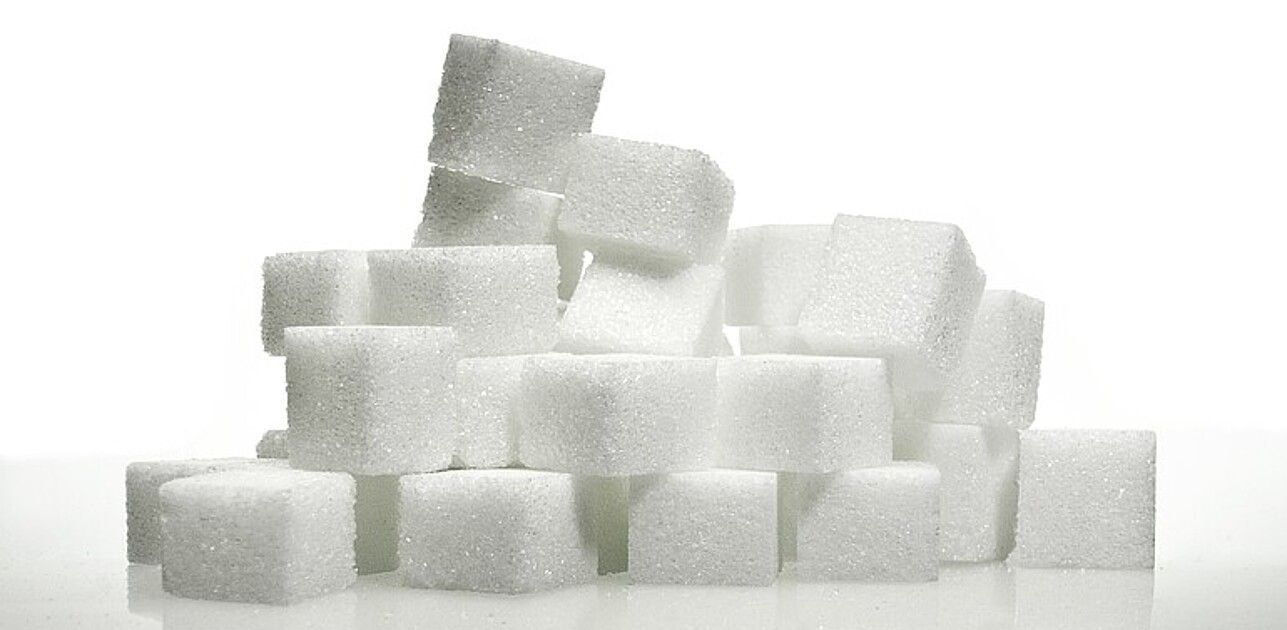 Pile of sugar blocks.