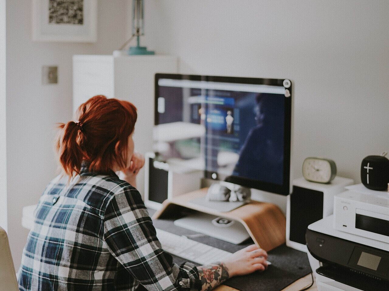 A women at work