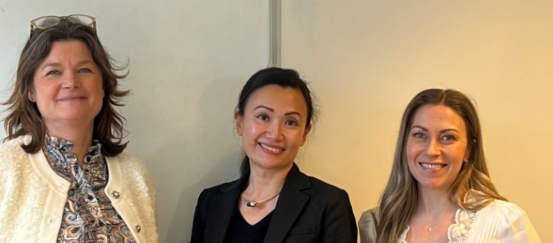 Above from left to right: Annette Nilsen, BI; Anna de Waard-Leung, RSM; Linda Thøring, BI