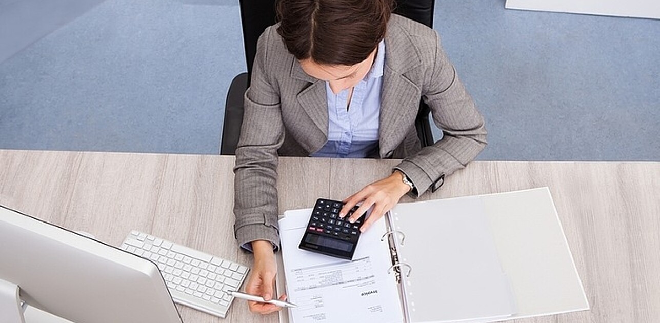 Woman at office desk