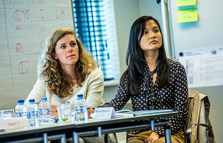Executive education students in class