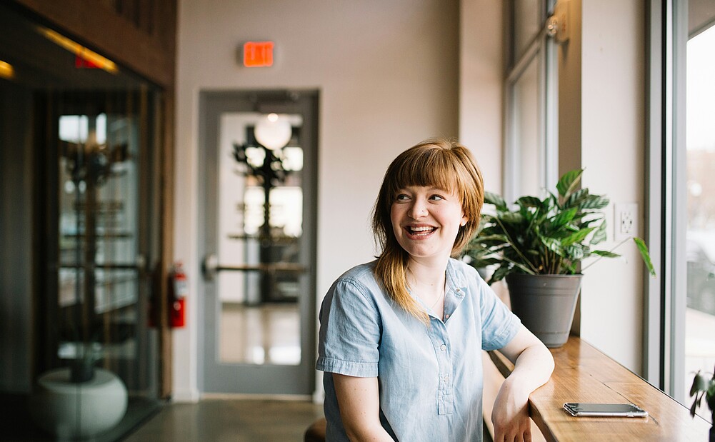 Woman smiling 