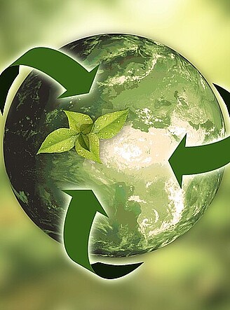 Icon representing green recycling.