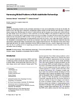 Harnessing Wicked Problems in Multi-stakeholder Partnerships cover