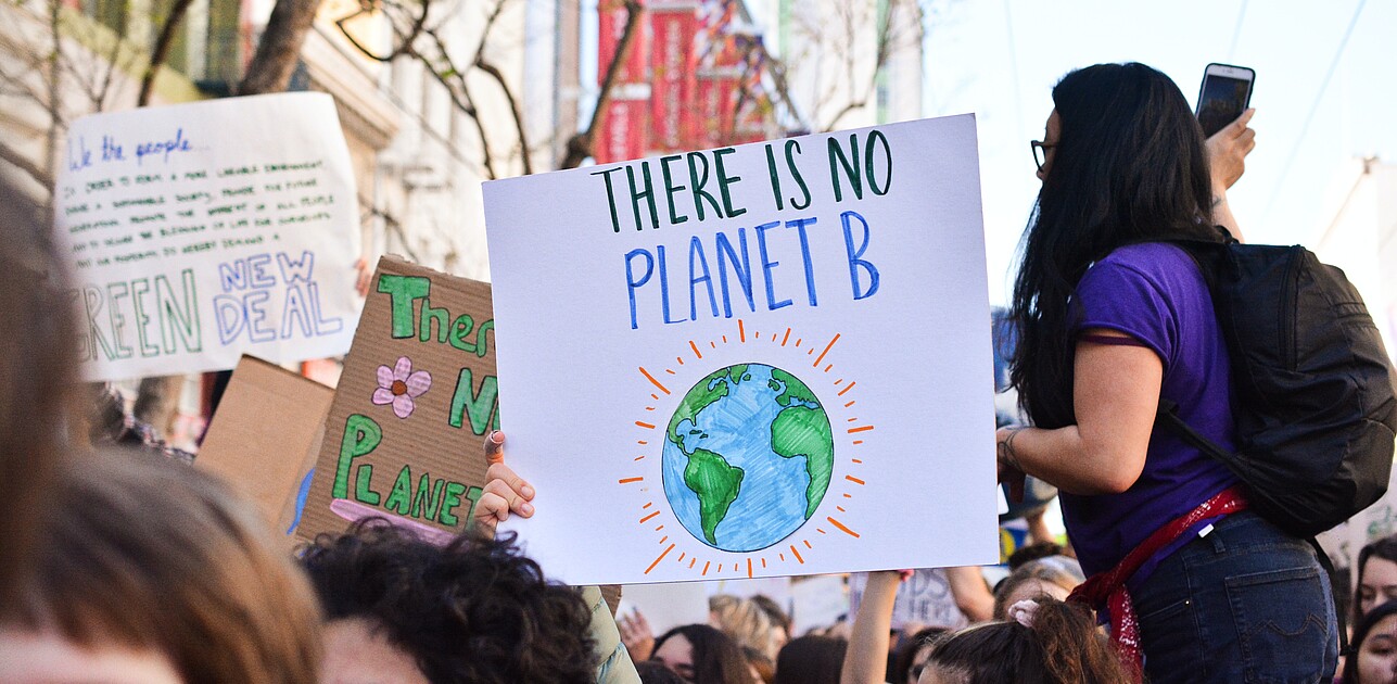 People protesting for the sake of the world