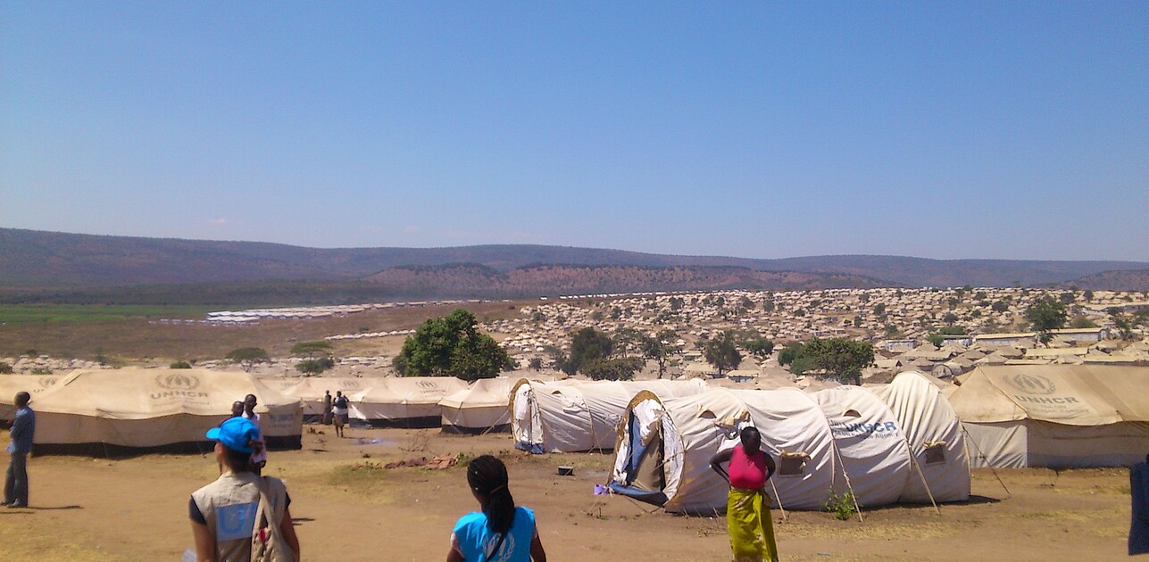 refugee camp in steppe