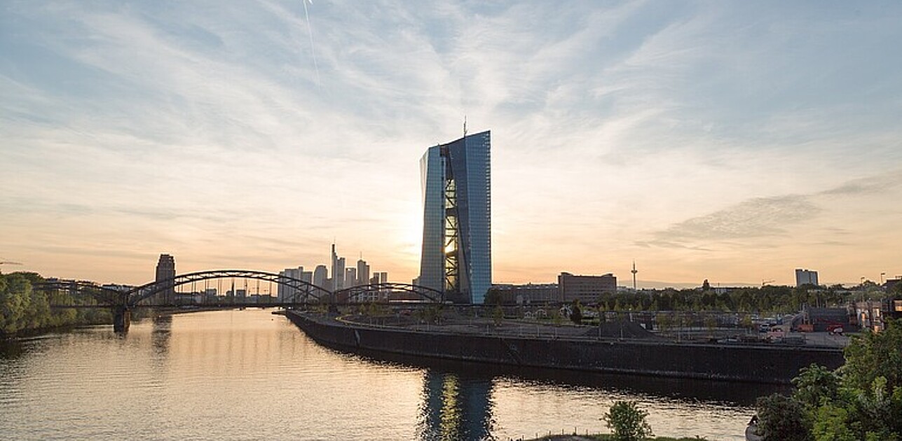 Frankfurt riverside Skyline.