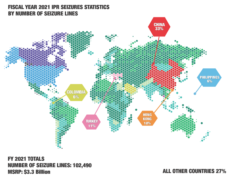 Seizures statistics map