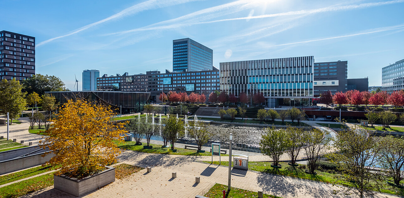 Erasmus University Rotterdam Campus Woudestein in Autum