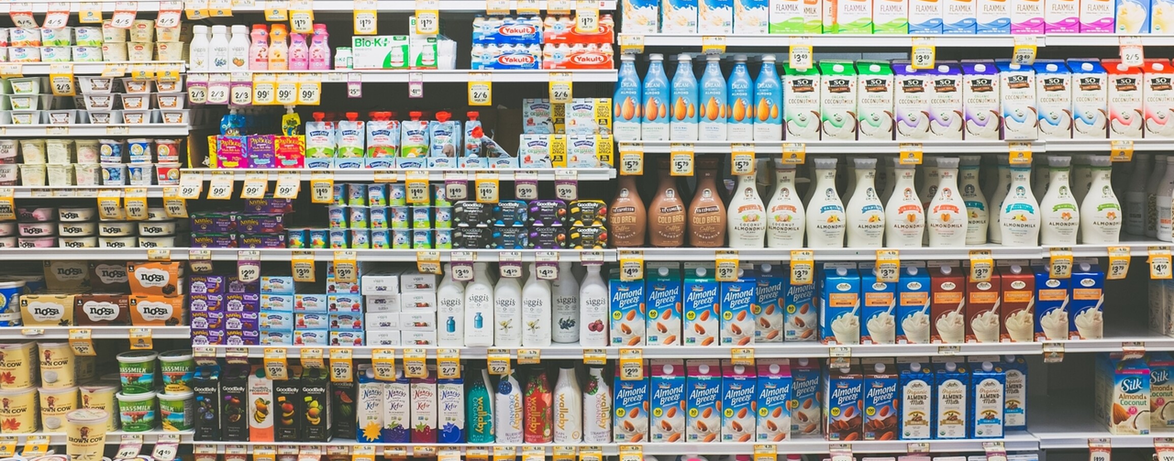 a grocery store shelf