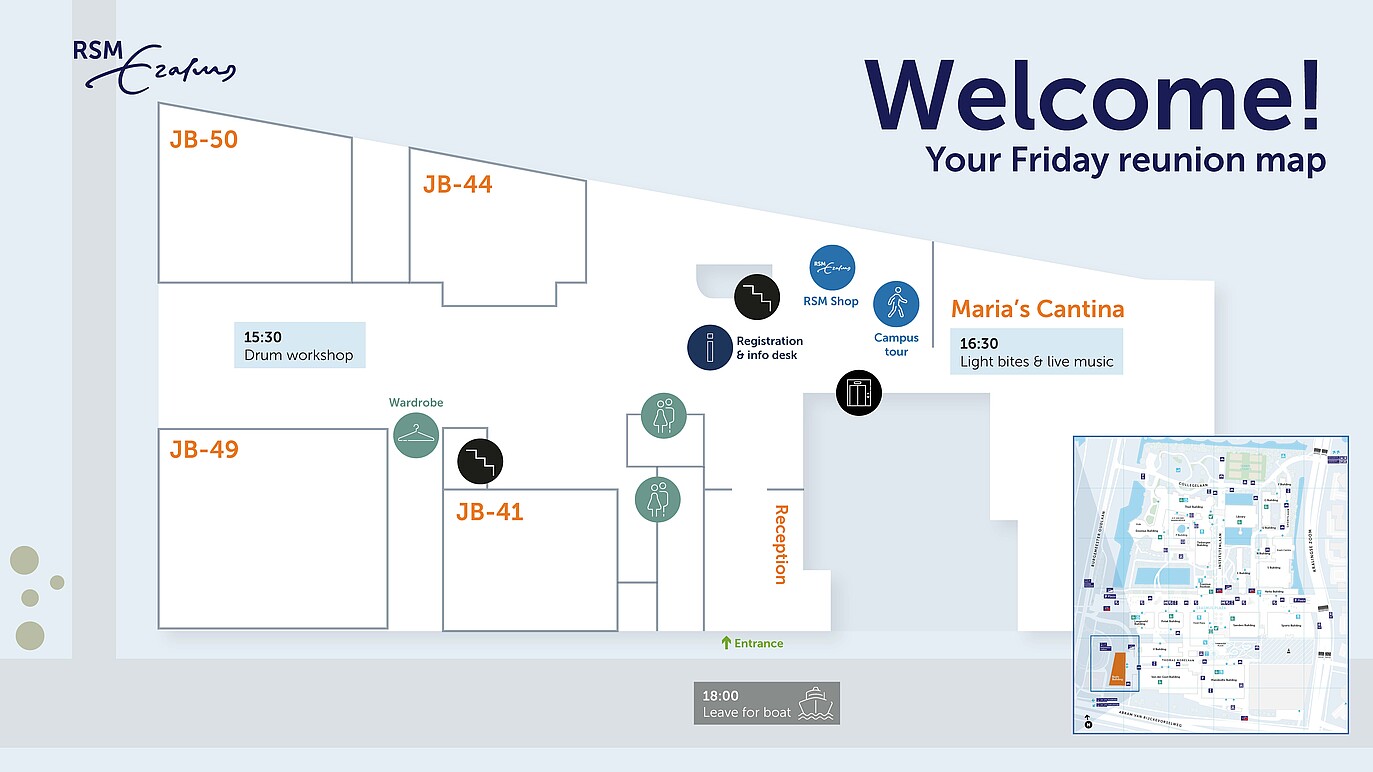 A map of the location, ask for support at the event if you need assistance navigating