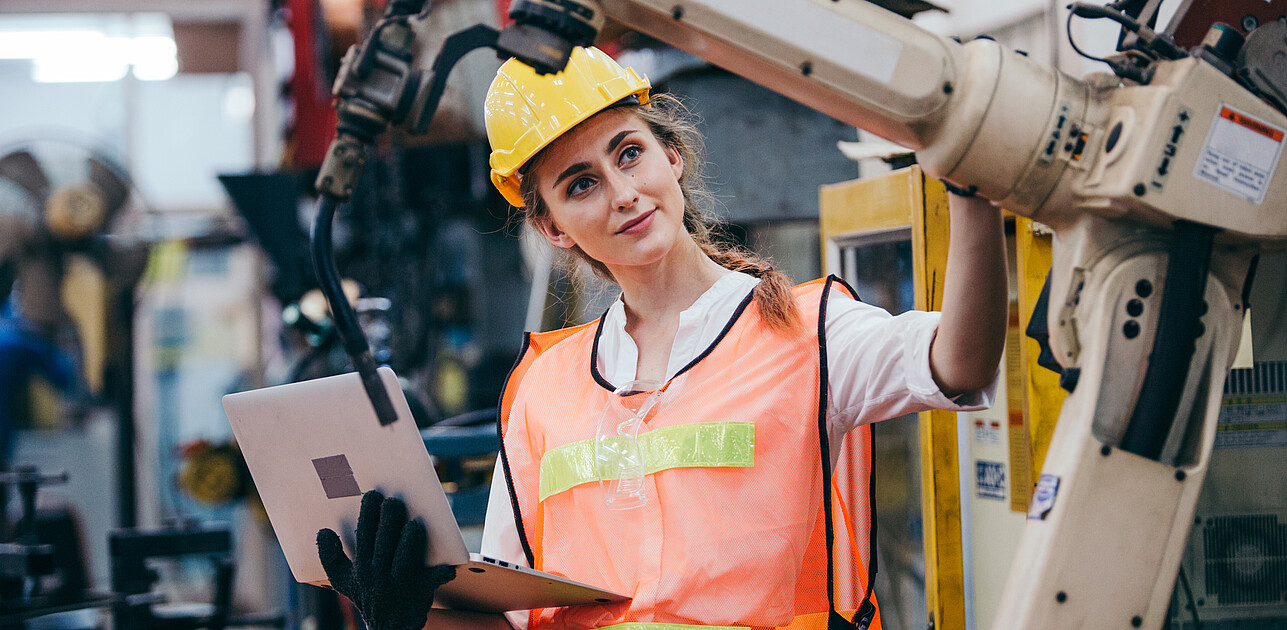 Machine factory woman