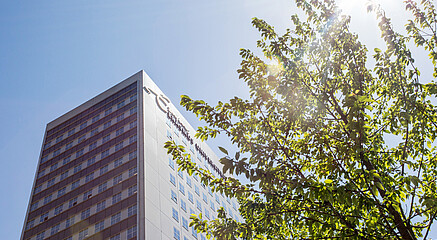 EUR campus building in summer