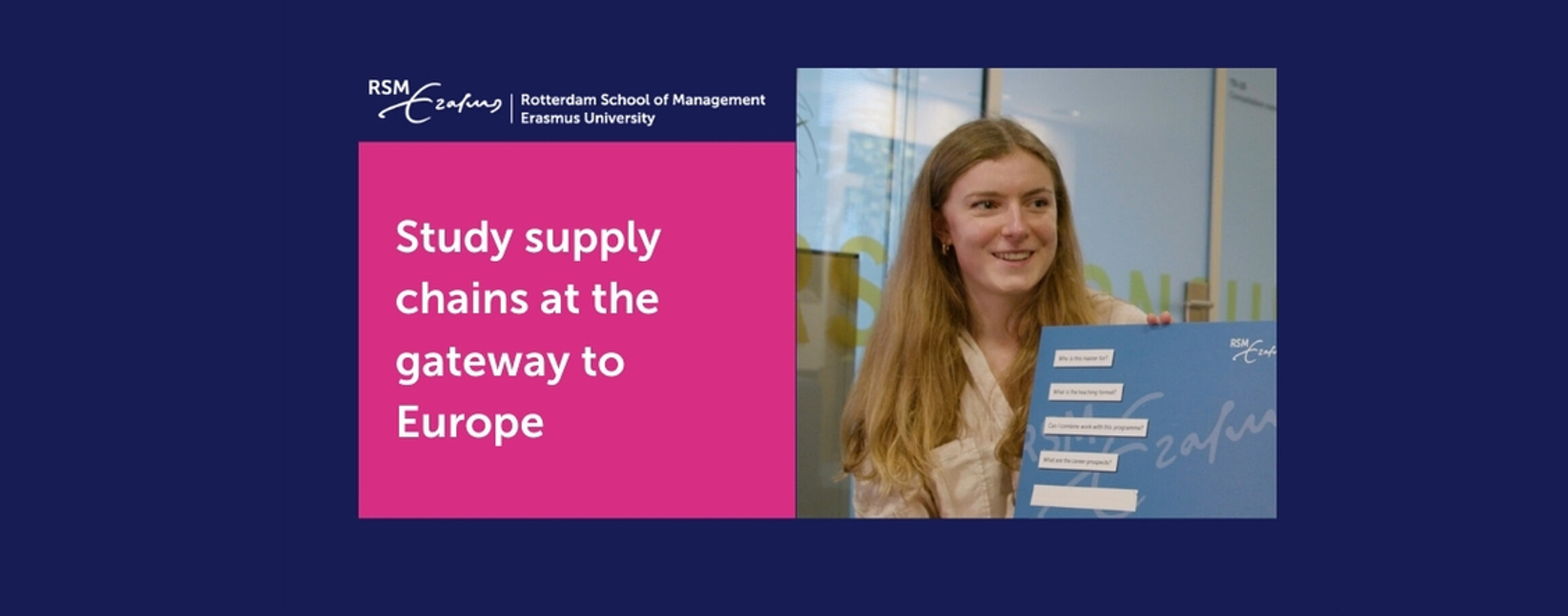 Capicine Talaszka, BSc International Business Administration student asking questions about MSc in SCM programme