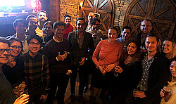 New York City alumni chapter having New Year's drinks in 2020