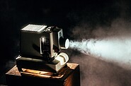 An oldschool movie beamer is projecting
