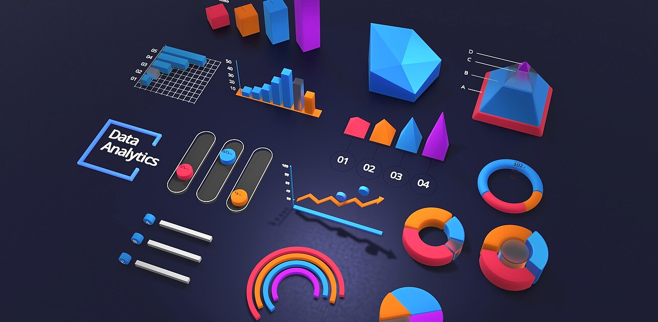 An image shows elements of analytical dashboard